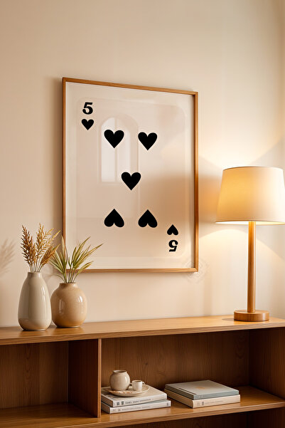 Basquiart Poster cu ramă din lemn din seria Lucky You, decor de perete pictat...