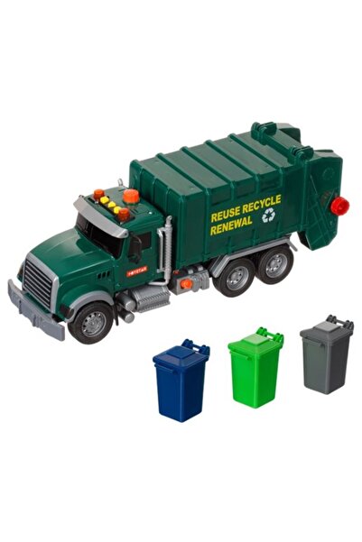 DavidaHome Vehicul de jucarie pentru baieti, camion curatenie publica, cu sun...