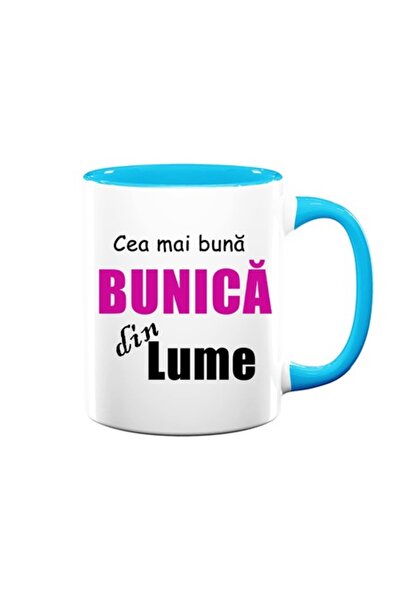 OEM Cană personalizată pentru bunică cu mesajul: „Cea mai bună bunică din lume”, model roz, Betaprint, W