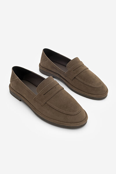 Marjin Γυναικεία Loafer Flat Sole Moccasin Casual Παπούτσια Riston Brown Suede