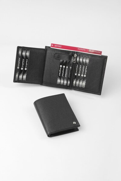 CENGİZ PAKEL Hakiki Deri Erkek Cüzdan - 13764 - Siyah