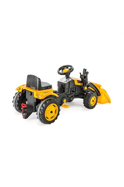 PİLSAN Active children's tractor, with pedals and bucket, equipped with steering wheel, backrest and horn, adjustable seat