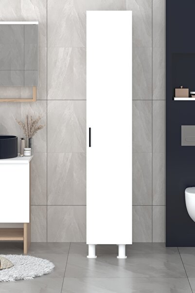 Fly Mobilya Ice Banyo Boy Dolabı, 35 cm Boy Dolabı