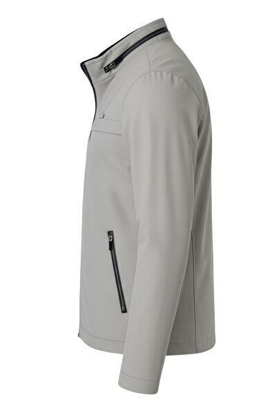 SİVAİST Men's White Cotton Polyester Blend Water Repellent Fur Lined Coat – Windproof, Lightweight and Durable