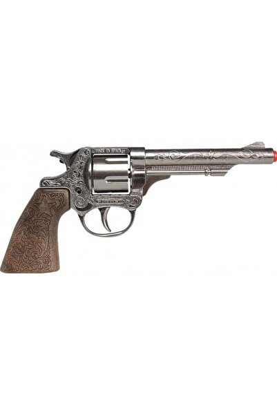 Gonher Jucarie Revolver Cowboy, culoare otel, 8 capse