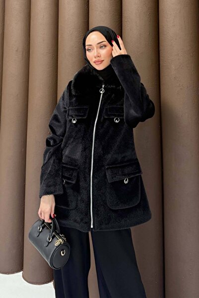 Melike Tatar Γούνινο κοντό παλτό 32-2501