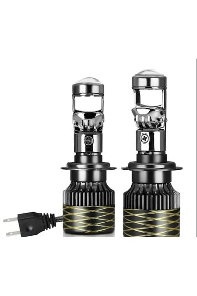 OEM Set 2 becuri LED, H7, 120W, Canbus cu ventilator, 6500K, rezistente la ap...