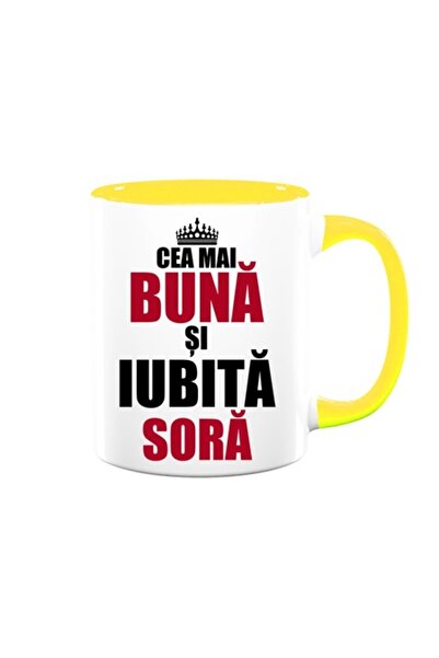 OEM Cană personalizată pentru soră cu mesajul: „Cea mai bună și mai iubită so...