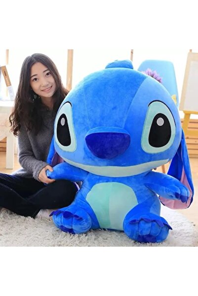 OEM Promo pack: Stitch plush 75 cm (Blue) + small squishy cat paw (light pink)