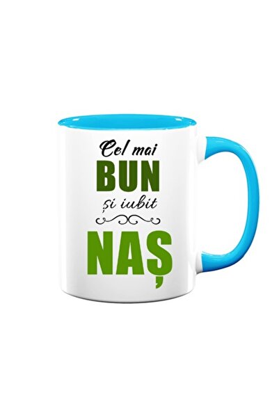 OEM Cană personalizată pentru Naș cu mesajul: „Cel mai bun și mai iubit naș”,...