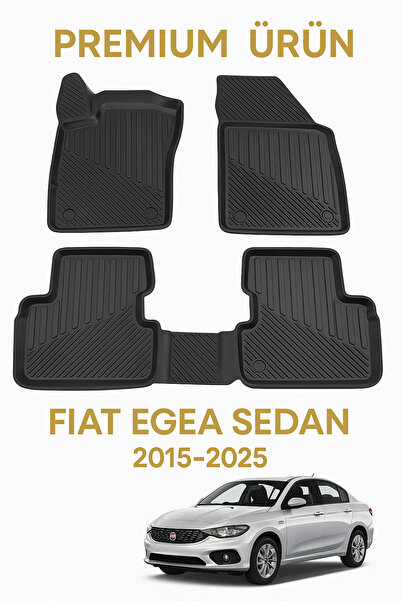 Black Gold Fiat Egea Sedan 3D Havuzlu Oto Paspas Premium