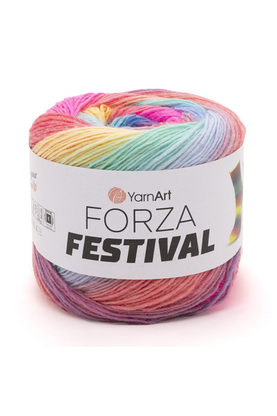 Yarnart FORZA FESTIVAL - AȚĂ DE TRICOTAT MARBLEIZED EBRULİ-2915