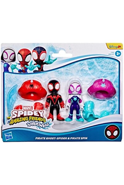 Hasbro Water-Webs Spidey și Miles - Multicolor, 7,6 cm, Set de 2 figurine