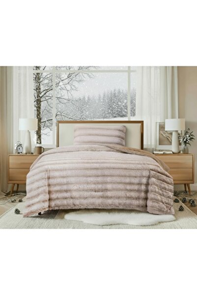 Bee Home Rabbit Fur Tan | 2-Piece Single Duvet Set