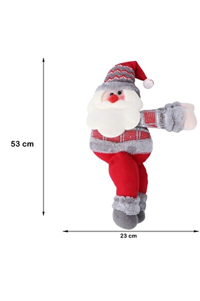 Stef's Cat Curtain clip with velcro, Santa Claus model, textile/polyester material, 53 x 23 cm, multicolor