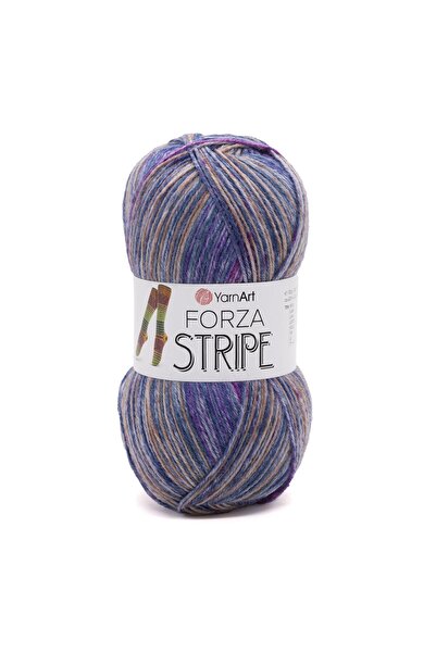 Yarnart FORZA STRIPE - ΠΛΕΚΤΟ ΚΡΕΑΤΙΚΟ ΚΡΕΑΤΙΚΟ ΣΚΟΥΡΟ ΕΜΠΡΟΣ-2809