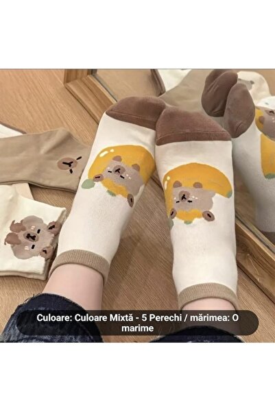 OEM Set of 5 pairs of women's socks - Capybara model, comfortable and funny, universal size