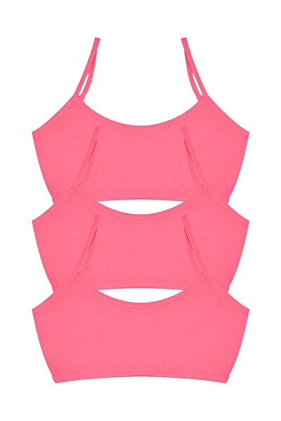 Öts Κοριτσίστικο μπουστάκι 3 τεμαχίων χωρίς επένδυση με κορδόνια (96% βαμβάκι - 4% ελαστάνη)