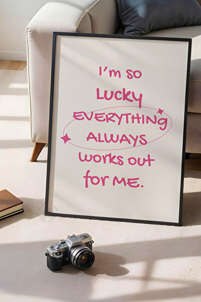 Basquiart Αφίσα της σειράς Lucky You με μαύρο πλαίσιο, διακοσμητικός πίνακας ...