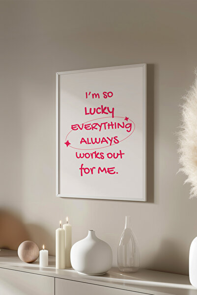 Basquiart Poster cu ramă albă din seria Lucky You, decor de perete nr:89