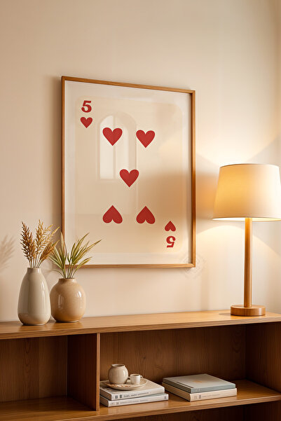 Basquiart Poster cu ramă din lemn din seria Lucky You, decor de perete pictat...