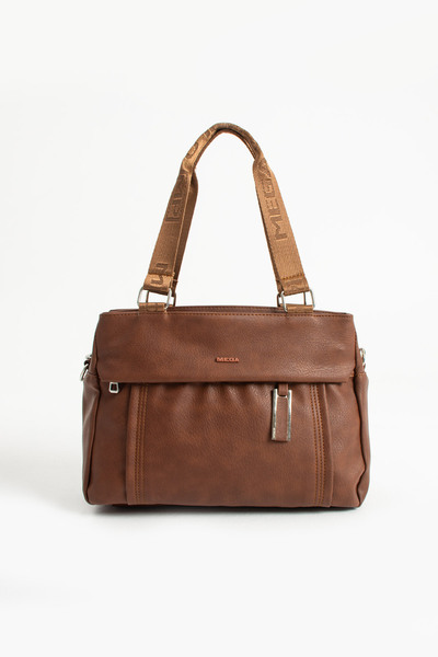 H&D COLLECTİON Γυναικεία τσάντα Mega Polo από μαλακό συνθετικό δέρμα με ρυθμι...