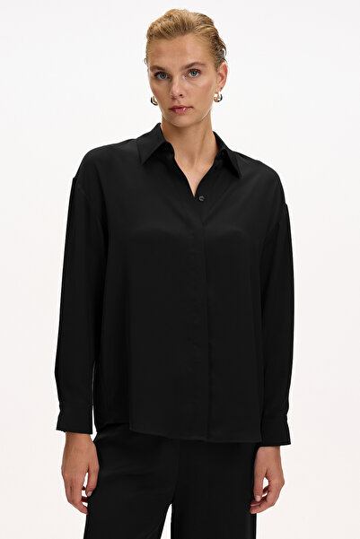 Exquise Cămașă obișnuită cu mânecă lungă, cu guler clasic, cu nasturi