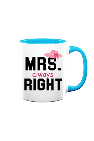 OEM Cană personalizată cu mesajul „Doamna are întotdeauna dreptate”, albă cu ...