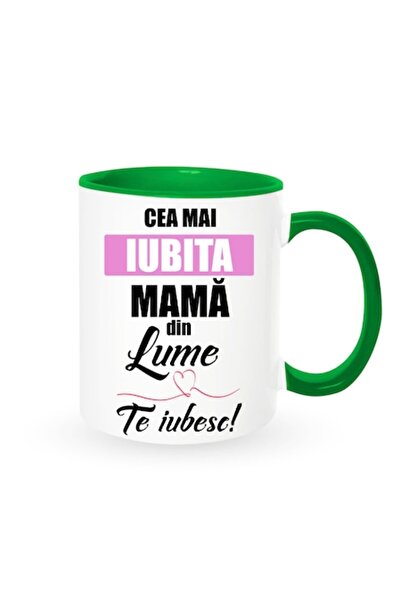 OEM Cană personalizată pentru mamă cu mesajul: „Cea mai iubită mamă din lume,...