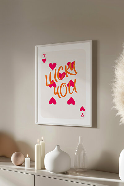 Basquiart Poster cu ramă albă din seria Lucky You, decor de perete nr:126