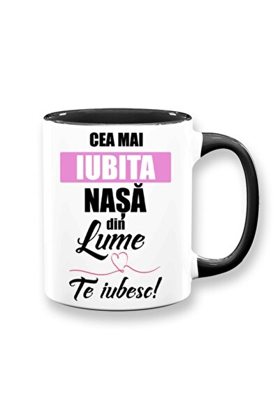 OEM Cană personalizată pentru Nașă cu mesajul: „Cea mai iubită Nașă din lume,...