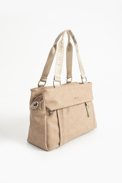 çantamgelsin Geantă Mega Polo pentru femei, din piele artificială moale, cu c...