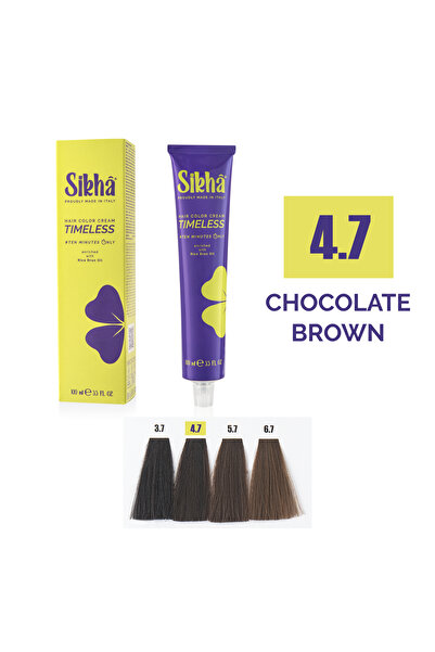 SIKHA Vopsea de păr profesională permanentă Timeless Chocolate Brown 4.7, 100 ml