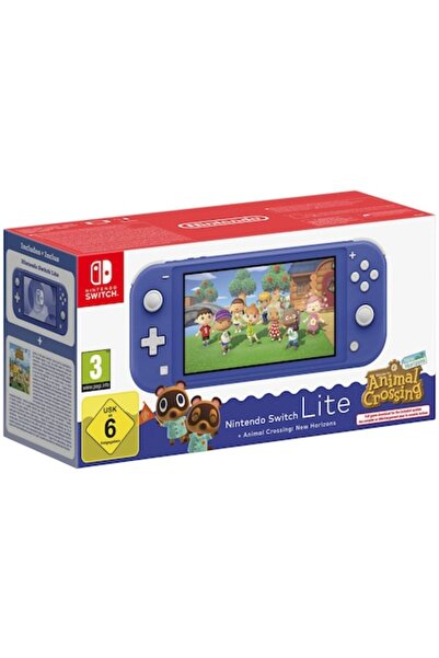 Nintendo Switch Lite Animal Crossing New Horizons, Blue, Portable, Integrated Controllers