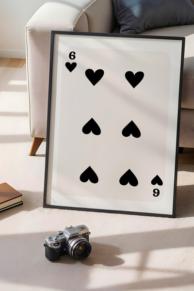 Basquiart Poster cu ramă neagră din seria Lucky You, decor de perete nr:120