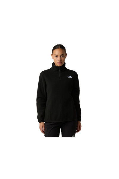 THE NORTH FACE W Glacier Fleece 1/4 Zip Jacket Kadın Outdoor Çeyrek Fermuarlı Polar Üst NF0A8D2JJK31 Siyah