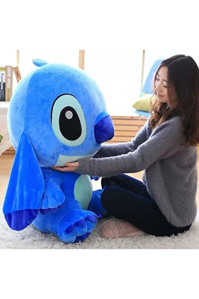 OEM Promo pack: Stitch plush 75 cm (Blue) + small squishy cat paw (light pink)