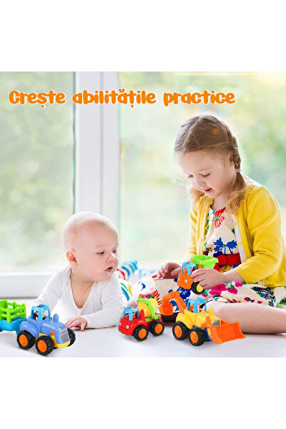 Pitikot Pitikot® Friction Toy Cars Set, Construction Vehicles