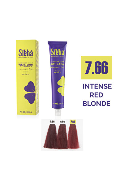 SIKHA Professional Permanent Hair Dye Timeless Blond Intense Roscat 7.66, 100 ml