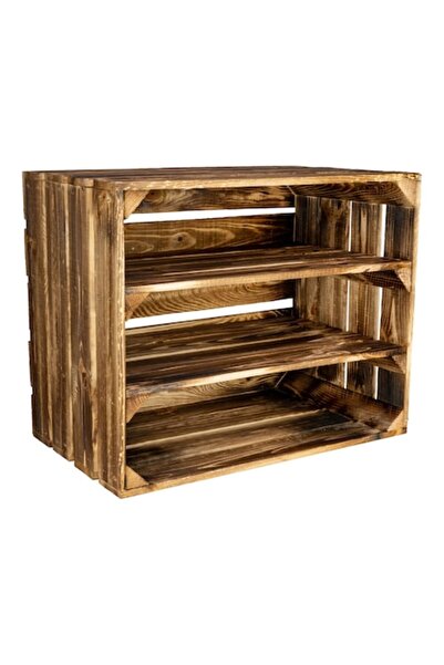 PLAYER COM Ladita cu 3 rafturi din lemn de pin ars 50 x 40 x 30 "Sumedru V3"