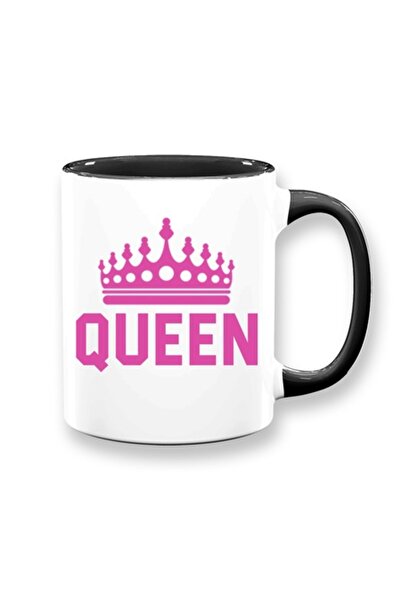 OEM Cană personalizată Queen, model roz, Betaprint, albă cu interior negru, 3...