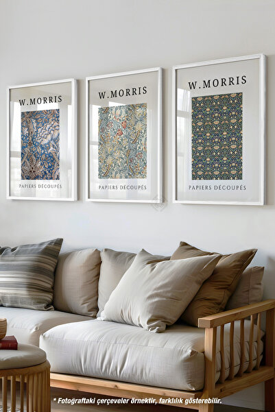 Basquiart Υπνοδωμάτιο, Σετ Πίνακες για το Σαλόνι, 3 Αφίσες με Λευκό Πλαίσιο, ...