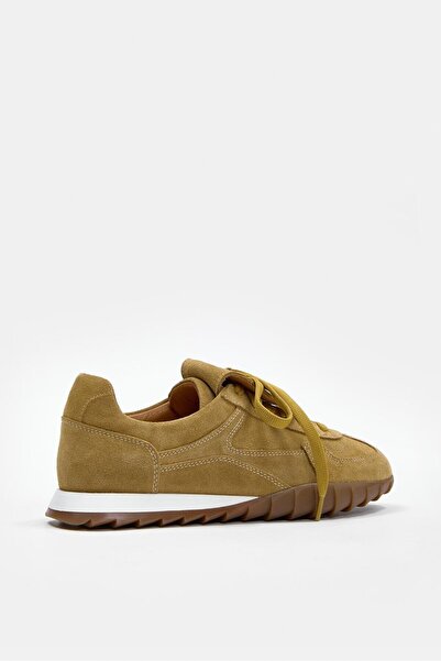 NILUFARR Welissa Camel Süet Hakiki Deri Kadın Sneaker