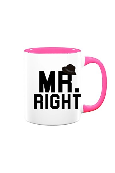 OEM Cană personalizată cu mesajul „Mr. Right”, Model 1, Betaprint, albă cu in...