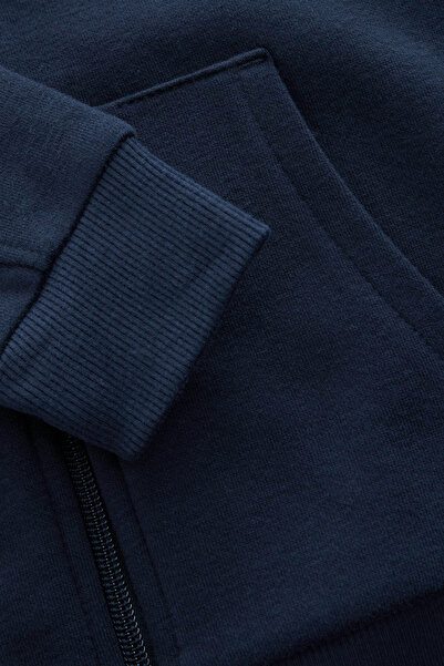 kinderos Fiúk Basic sima kapucnis pulóver cipzárral - 2544