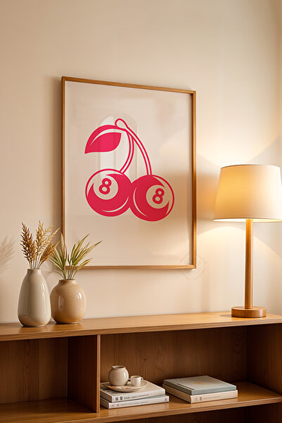 Basquiart Poster cu ramă din lemn din seria Lucky You, decor de perete pictat...