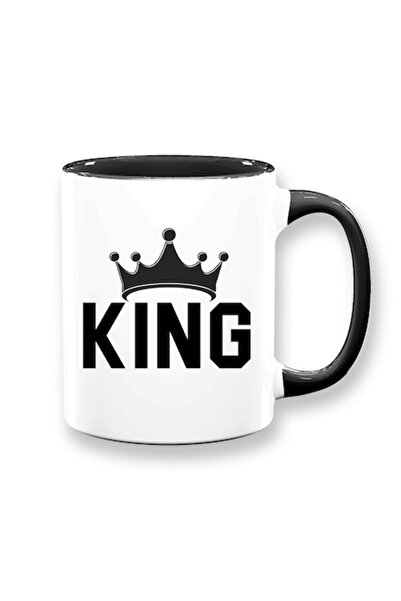 OEM Cană personalizată cu mesaj: „Rege”, design coroană, Betaprint, albă cu i...