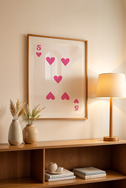 Basquiart Poster cu ramă din lemn din seria Lucky You, decor de perete nr:57