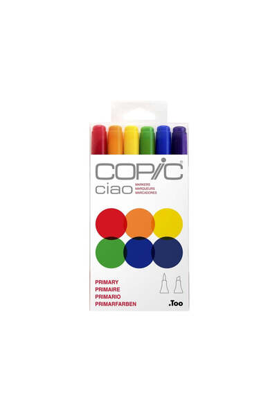 Copic Ciao Set 6 Primary Colors Markers
