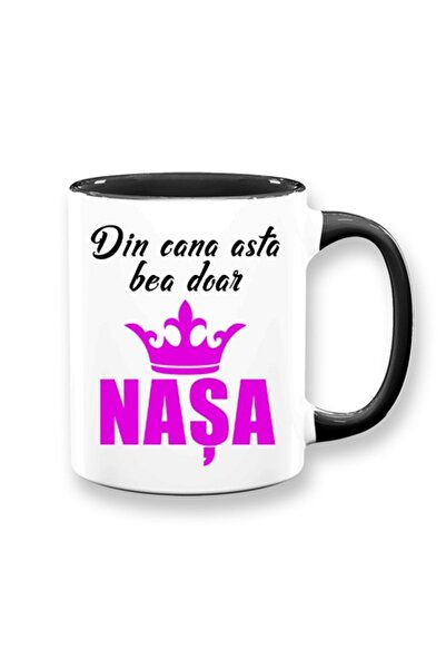 OEM Cană personalizată pentru Nașă cu mesajul: „Din această cană bea doar naș...